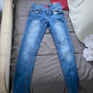 Blue washed jeans